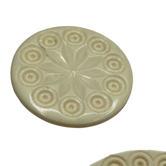 6 Vintage Ivorite Buttons Buckle/Slide Celluloid Bakelite Fashion Clothing - Picture 4 of 11